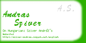 andras sziver business card